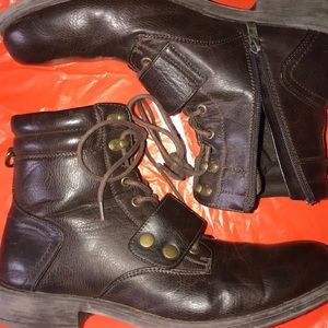 STEVE MADDEN Brown Leather Boots